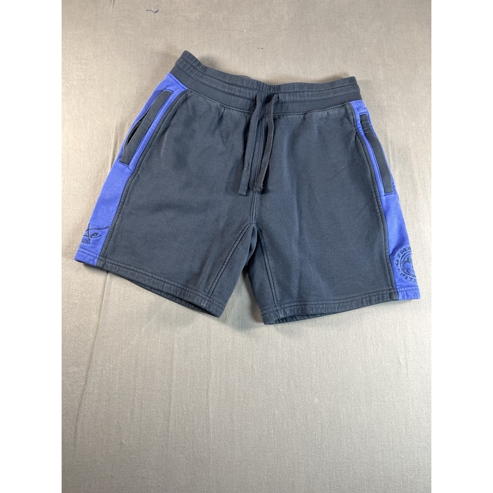 Gymshark Shorts Mens Small Blue Fleece Sweat Gym Workout Drawstring Fitness